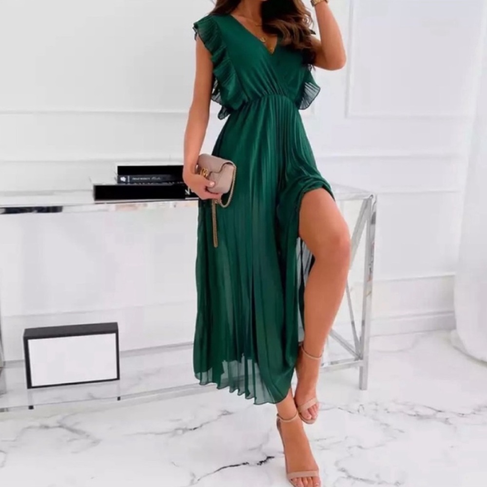 Heather green dress